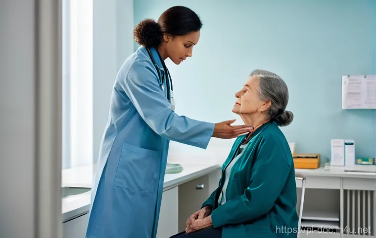 의료 실무 경험담 블로그 사례 - **Prompt:** A compassionate young female doctor, in her late 20s or early 30s, dressed in a clean, p...